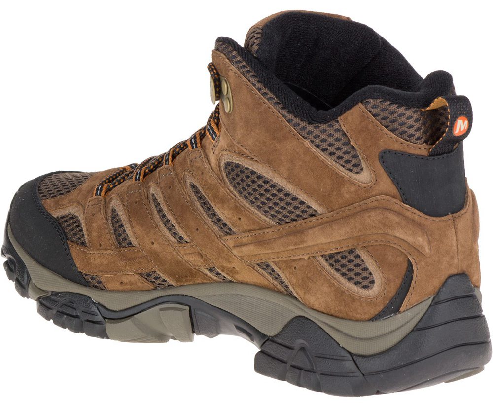 Merrell Vandrestøvler Herre - Moab 2 Mid Waterproof Wide Width - Brune - DHO403189
